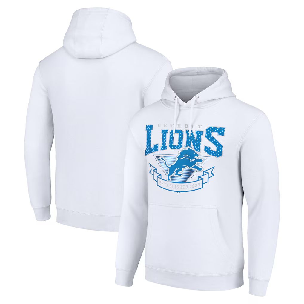 Men 2026 NFL Detroit Lions white Hoodie hooded style 03